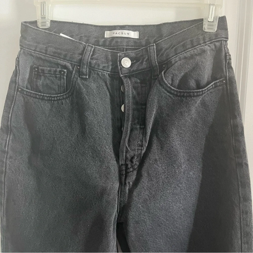 Pacsun high rise boot cut black jeans. Button fly. - Picture 2 of 8